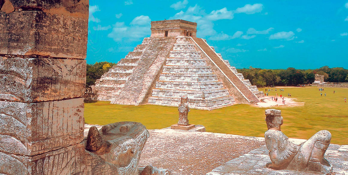 Distance view of Chichen Itza