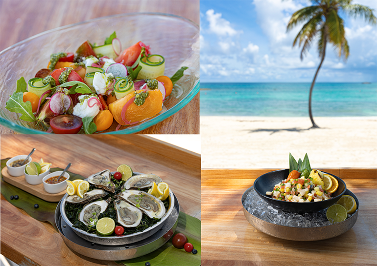 Ceviche on the beach on Paradise Island, in the Bahamas.