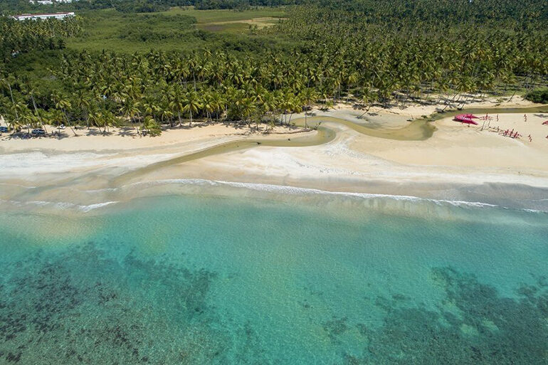 The Playa Coson shoreline in Samana, Dominican Republic