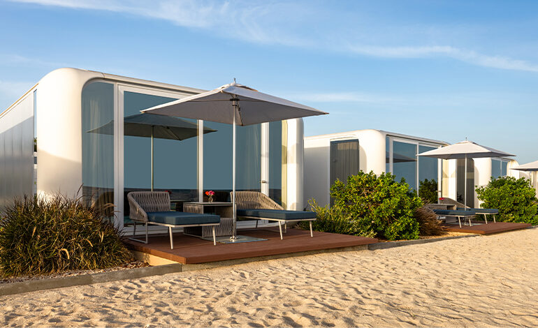Beachfront cube-shaped bungalows of Dreams Curacao's Il Mare area