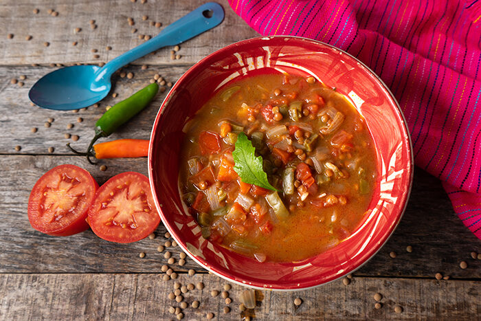 Bowl of lentil soup