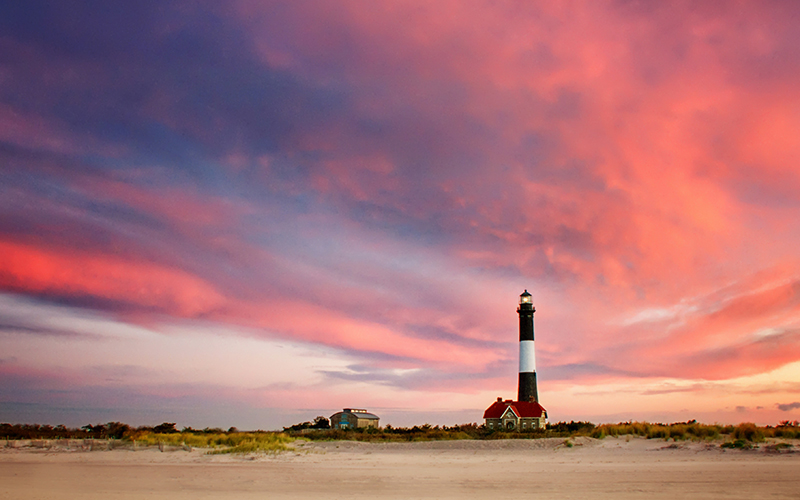 Lighthouse at sunset