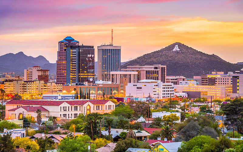 Ariel view of Tucson Arizona