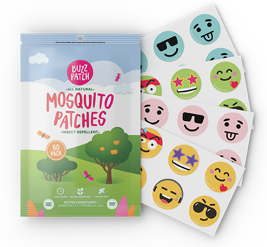 Buzz patch mosquito patches in different smiley faces