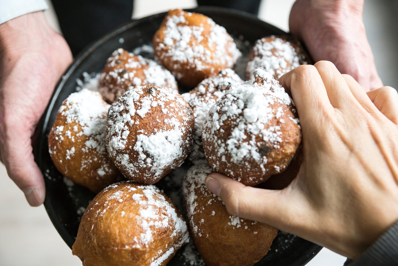 Plate of Oliebollen