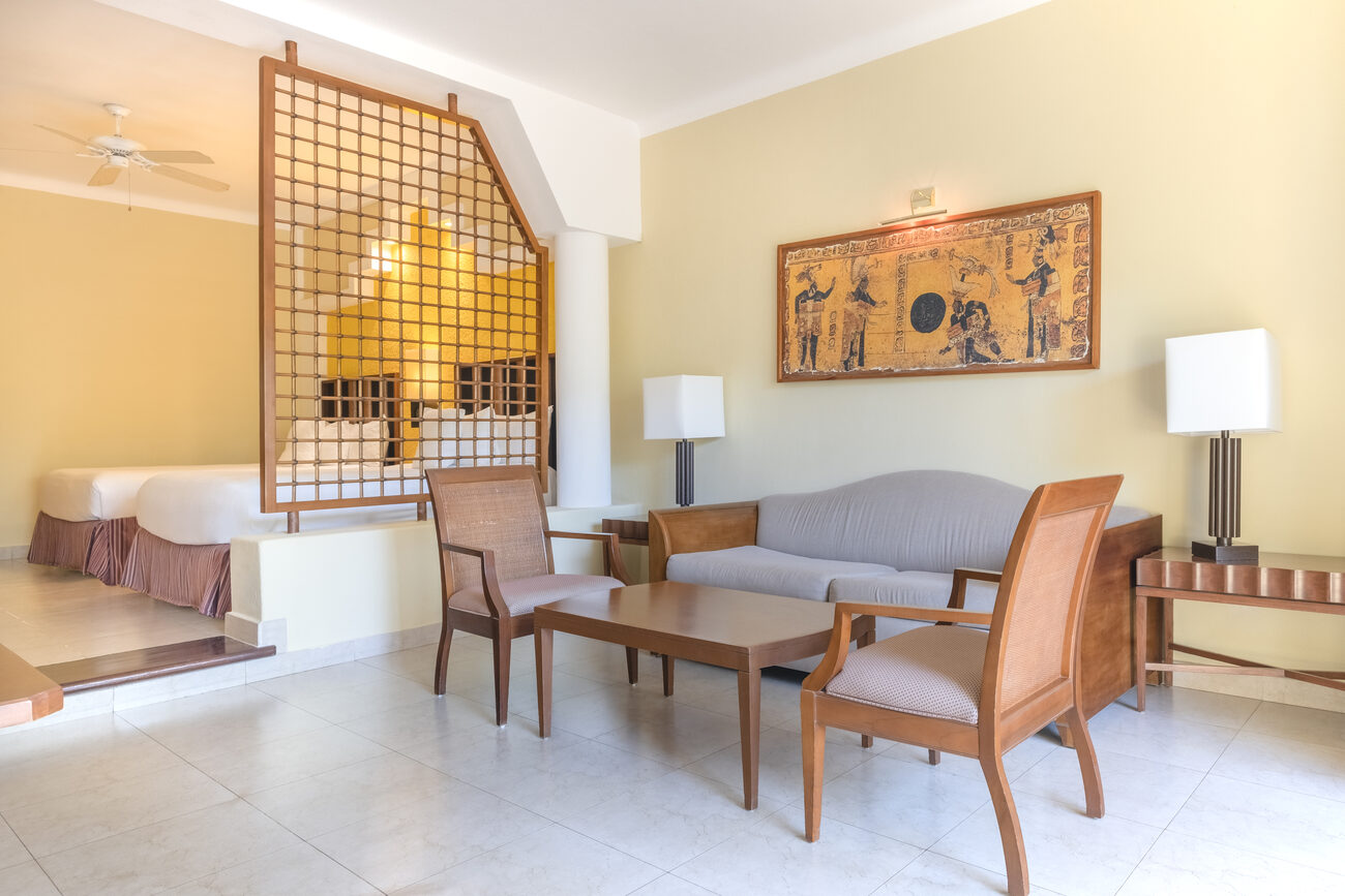 Living room with couch and chairs