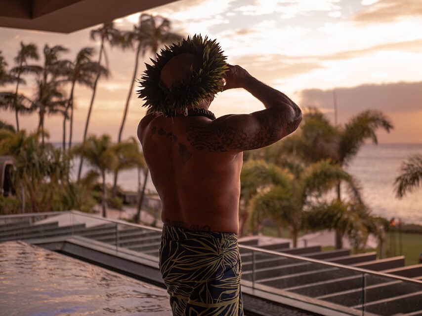 Man overlooking the ocean