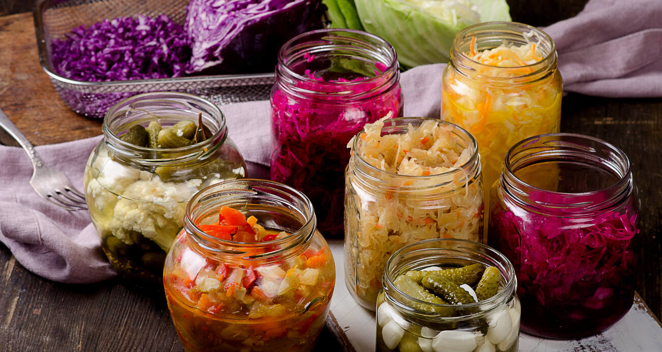 Adaptogens soaking in jars