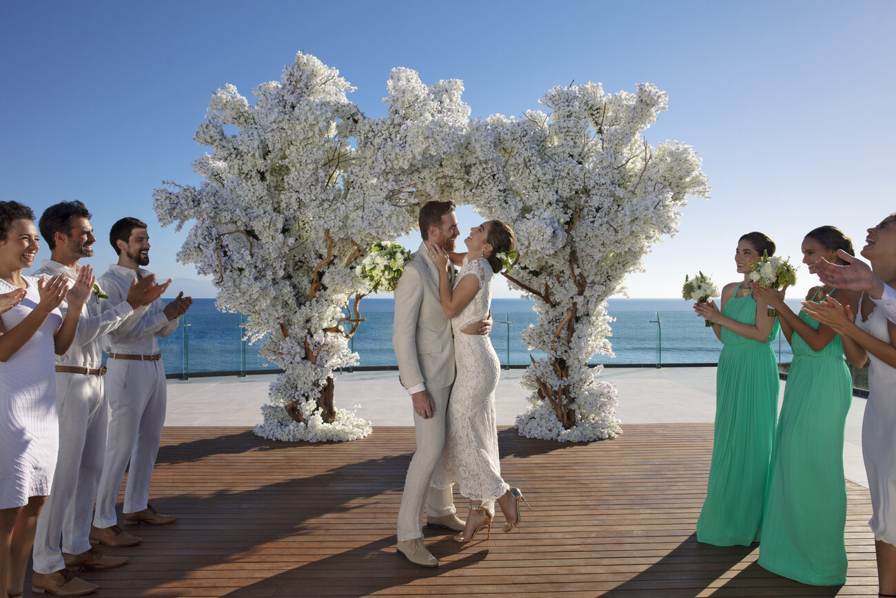 Couple at the alter getting married 