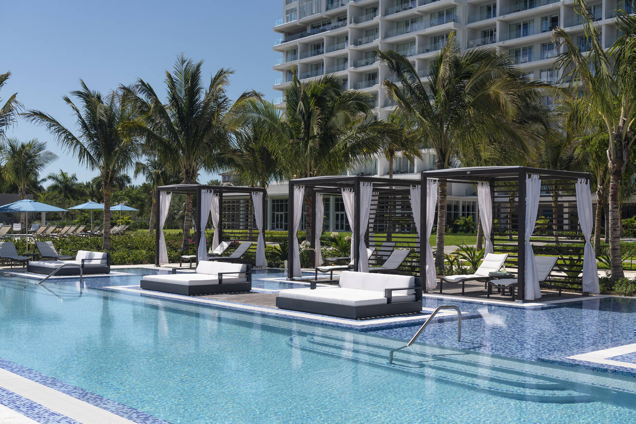 Poolside lounge chairs