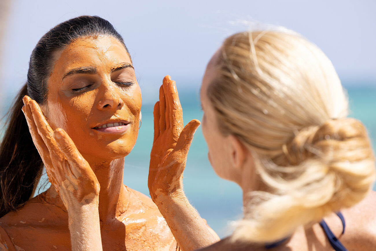 Woman receiving a facial 