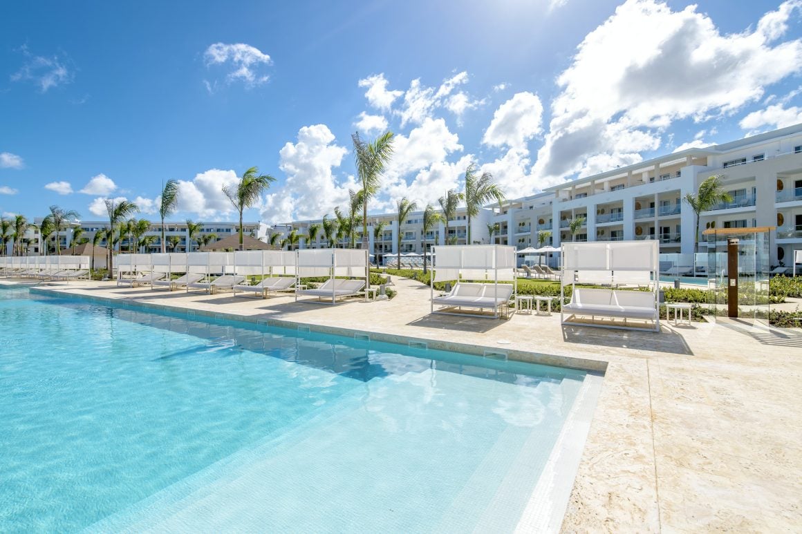 Poolside lounge chairs