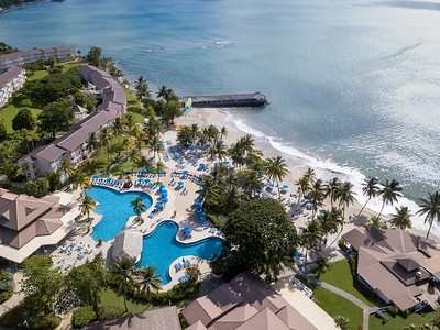 St. James Morgan Bay Ariel view of beachfront